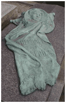 La tombe d'Hubertine Auclert au Père-Lachaise, à Paris : "Suffrage aux femmes"